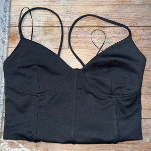 zara black fashionable tank top